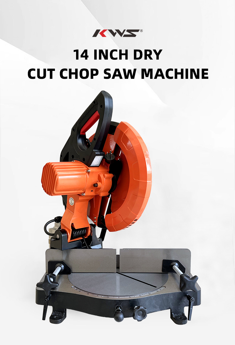 Регулируемая торцовочная пила KWS 14 дюймов для резки железа и стали под углом 45°