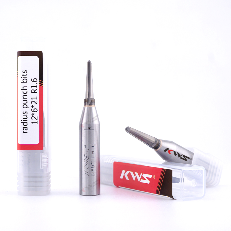 Фреза KWS V-образной формы с закругленным основанием для нарезания пазов в изогнутых деревянных решетках.