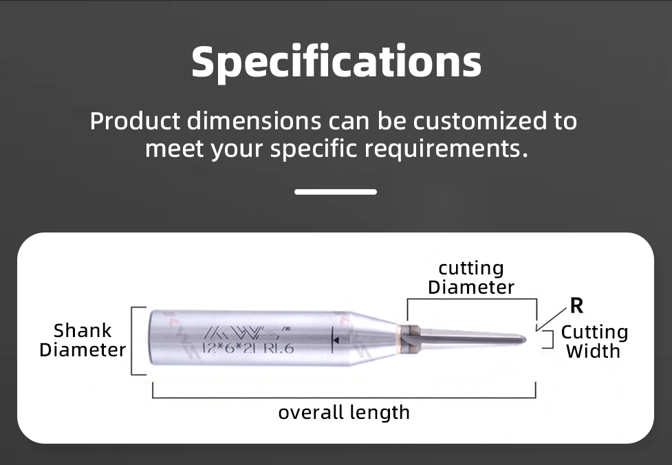 Фреза KWS V-образной формы с закругленным основанием для нарезания пазов в изогнутых деревянных решетках.